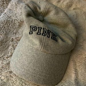 PINK felt grey baseball cap